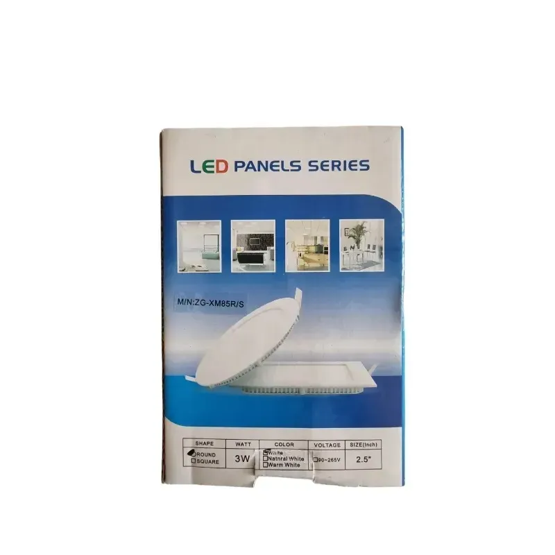 Panel LED ceiling 3W round energy-efficient