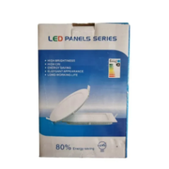 packaging of panel led with function and energy savings icons