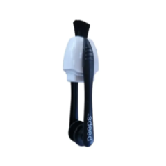 portable eyeglass cleaning brush back view