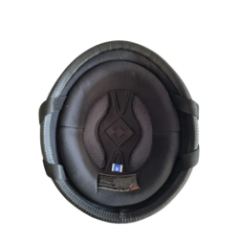 offenes motorradhelm schwarz von vorne