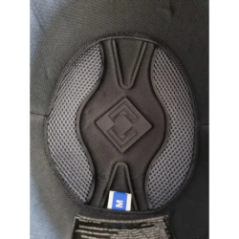 interior of open face motorcycle helmet with soft padding