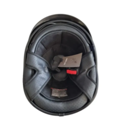 kask motocyklowy retro widok z boku bez daszka