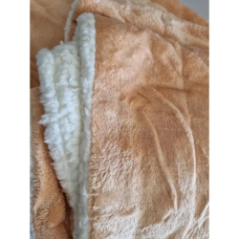 Reversible Soft and Warm Beige-White Blanket