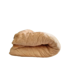 reversible beige white blanket close-up view