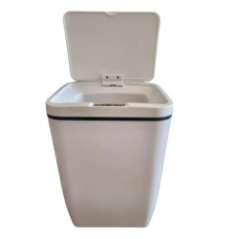 touchless trash can open interior view