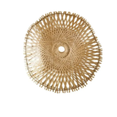 bamboo pendant lamp top view of shade