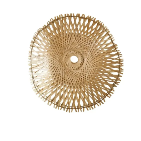 bamboo pendant lamp top view of shade