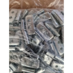 close-up of metal bicycle wheel weights in a plastic bag