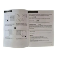 lustro LED z ikonami funkcji na powierzchni
