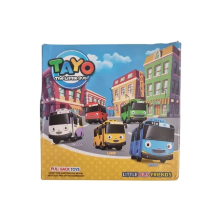 Set mit 5 bunten Spielbussen Tayo Der Kleine Bus