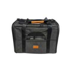 torba transportowa dla zwierząt widok przód z uchwytem i siateczkowymi oknami