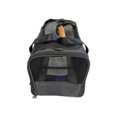 pet carrier bag interior view with soft liner