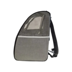 pet transport backpack side view with mesh