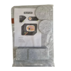 Filz Tischset und Untersetzer Set Verpackungsansicht