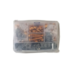 screw and mounting accessories set in plastic organizer top view