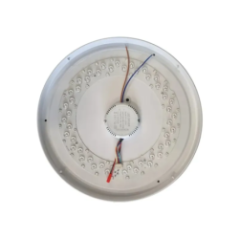 lampa sufitowa LED RGB widok z przodu z kloszem