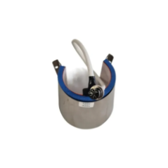 Tape Heater Rückansicht mit Kabel und Metallmontage