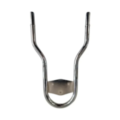 chrome motorcycle handle front view