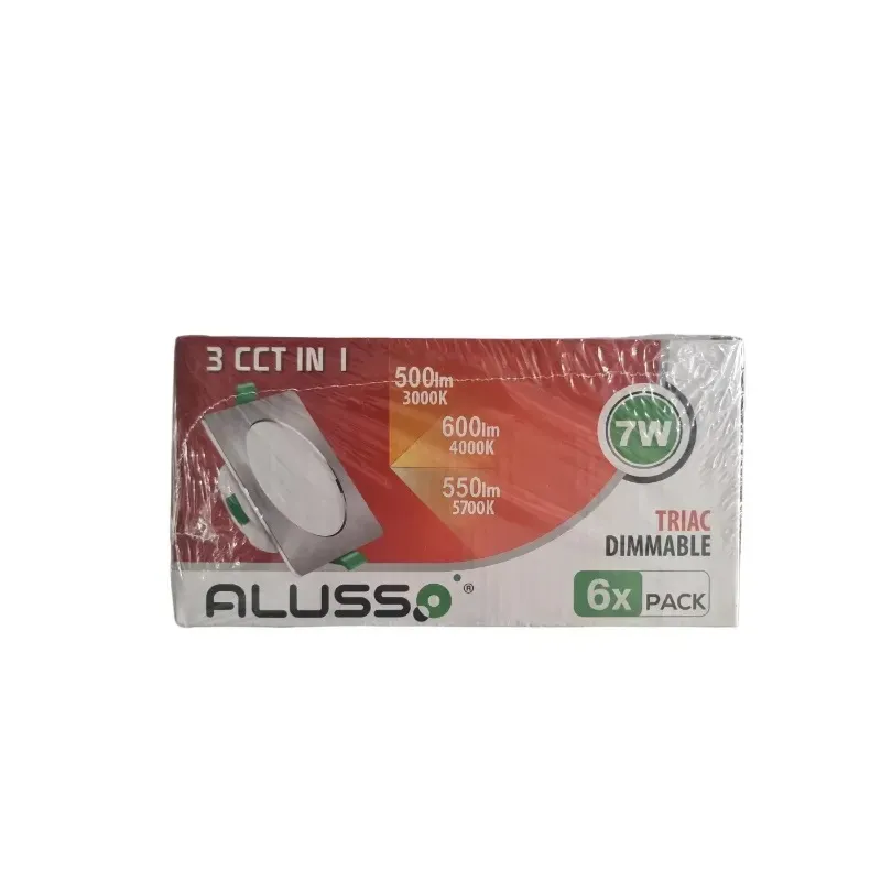 Alusso LED Downlight 7W 3 CCT dimmbar 6er-Pack