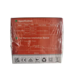 Alusso LED downlight 7W 3 CCT диммований 6-pack вид з боку упаковки з розмірами та гарантією