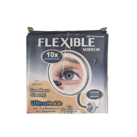 cosmetic mirror LED 10x magnification front packaging view