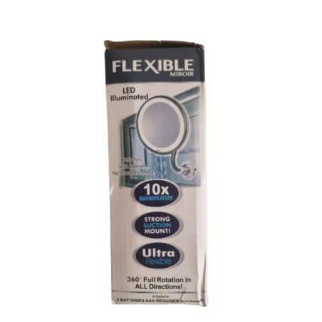 Cosmetic Mirror LED with 10x Magnification and Flexible Arm