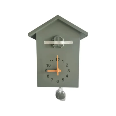 cuckoo wall clock front view with dial and hands
