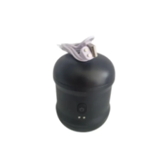 black packaging of the hand massager with white pattern