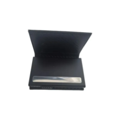 гаманець VULKIT чорний відкритий вид інтер'єру з слотами