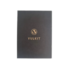 Börse VULKIT schwarz offene Ansicht des Innenraums mit transparentem Fach