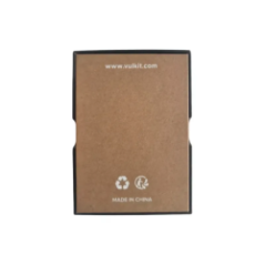 гаманець VULKIT чорний відкритий вид внутрішнього металевого елемента