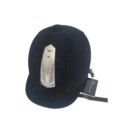 equestrian helmet interior with label and padding