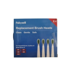 Fairywill toothbrush replacement heads side packaging view