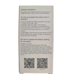 розумна лампочка LED WiFi 7W RGB+CW упаковка з лампочкою