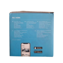 ip camera reolink rlc-820a packaging view with manufacturer data and certifications