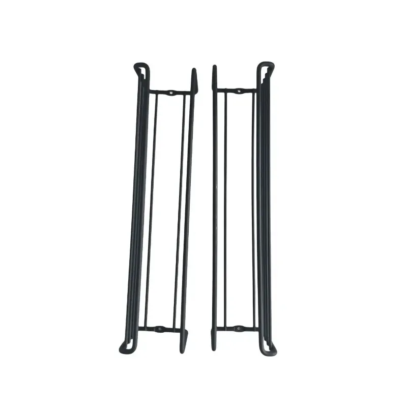 Black Wall-Mounted Metal Shoe Organizer with 2 Levels