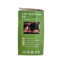 packaging of lamp LED 3W with product graphics