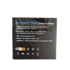 лампа для автомобіля LED Novsight вид збоку упаковки з кодами QR