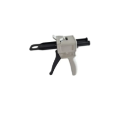 glue gun side view with handle and dispensing mechanism