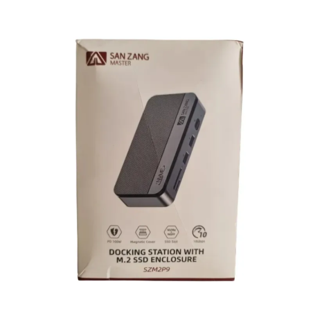 SAN ZANG Docking Station Vorderansicht mit Ports und Gehäuse