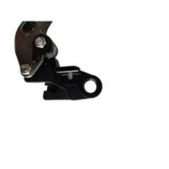 Detail des Einstellmechanismus des Motorradbremshebels