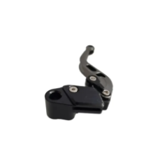 detail of screws and fasteners of motorcycle brake lever