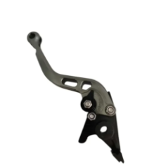detail of motorcycle brake lever mounting