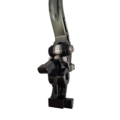 Detail des Einstellmechanismus des Motorradbremshebels