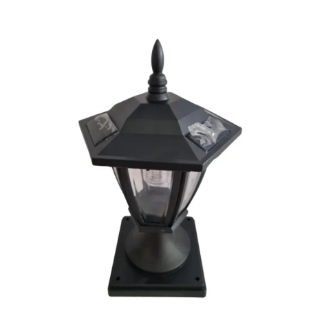 lampa ogrodowa słupkowa czarna widok z góry