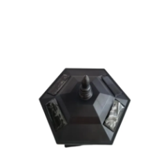 Lampa ogrodowa słupkowa czarna z kloszem przezroczystym