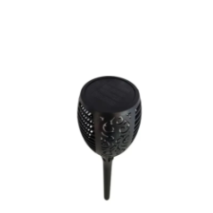 Dekorative Solar-Gartenlampe mit schwarzem Muster