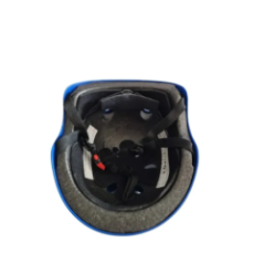 blauer Fahrradhelm Seitenansicht