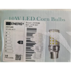 Energieetikett der Lampe LED 10W Maisbirne