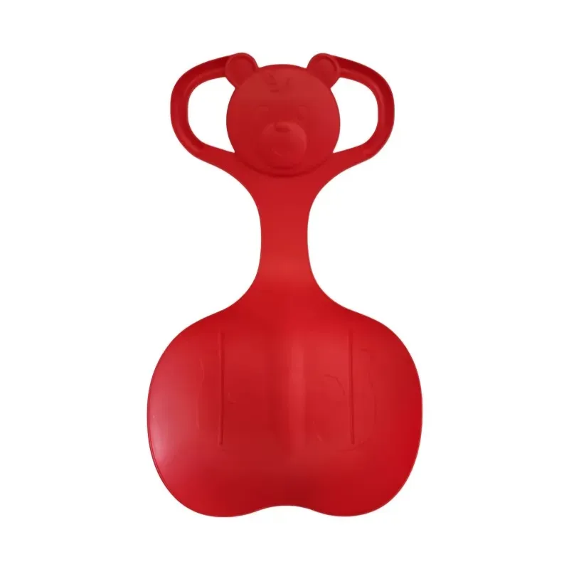 Дитячі пластикові санки з ручками у формі ведмедика